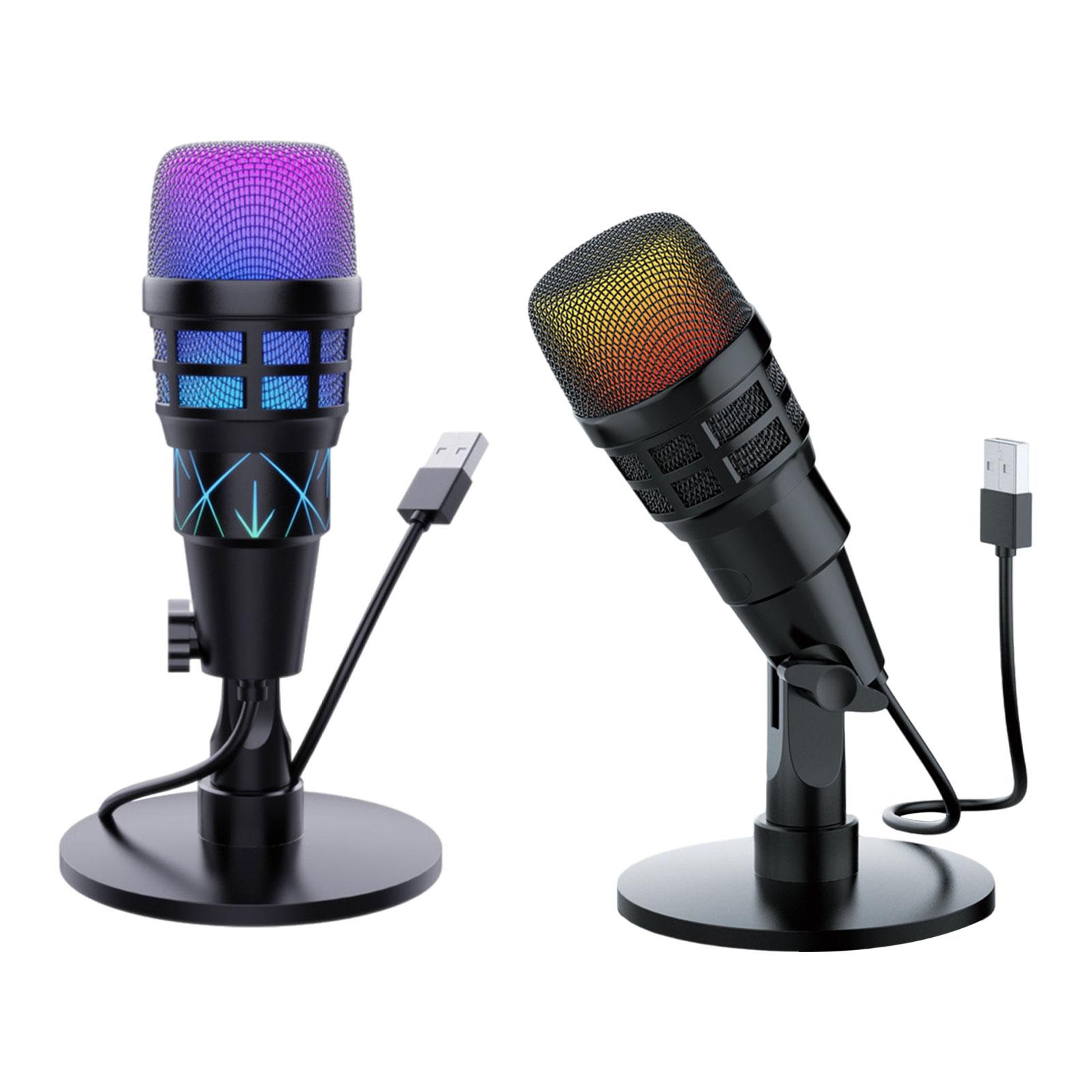Streaming Mic Condenser - Mikrofon Gaming Kondensor USB RGB Mikrofon
