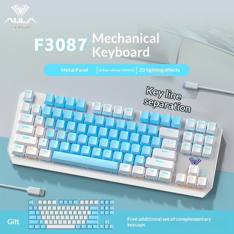 Esports Gaming Pcs - Aula F3087 Keyboard Mekanik 87 Tombol