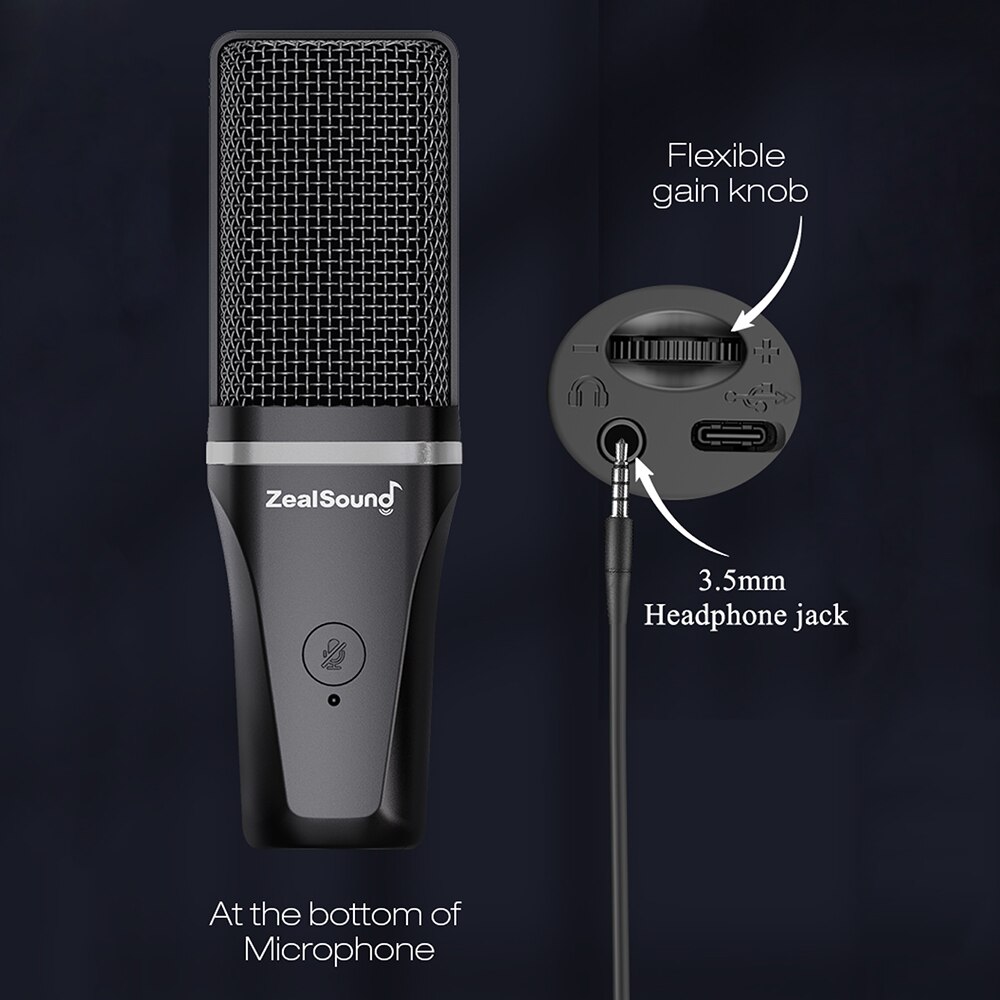 Zealsound mikrofon rekaman RGB - Streaming Mic Condenser ulasan dan harga