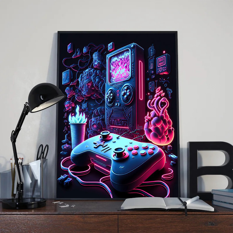 Poster Seni Dinding Gaming Neo - Esports Gaming House ulasan dan harga