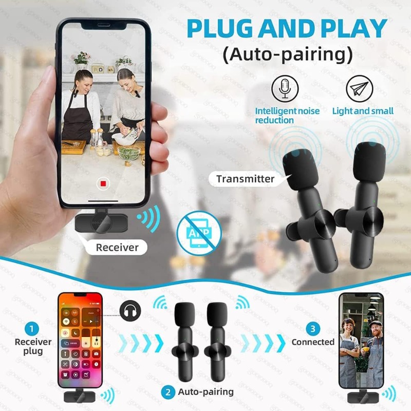 Mikrofon Lavalier Nirkabel unt - Streaming Mic Condenser ulasan dan harga