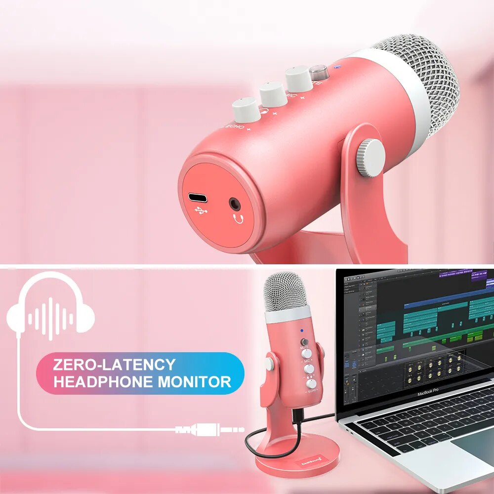 Haomien mikrofon kondensor USB - Streaming Mic Condenser ulasan dan harga
