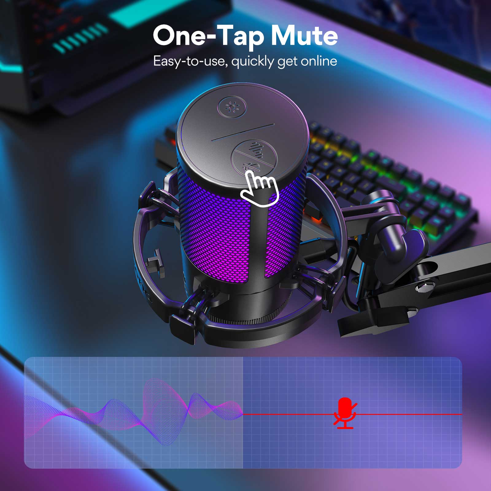 Mikrofon Kondensor USB Gaming  - Streaming Mic Condenser ulasan dan harga