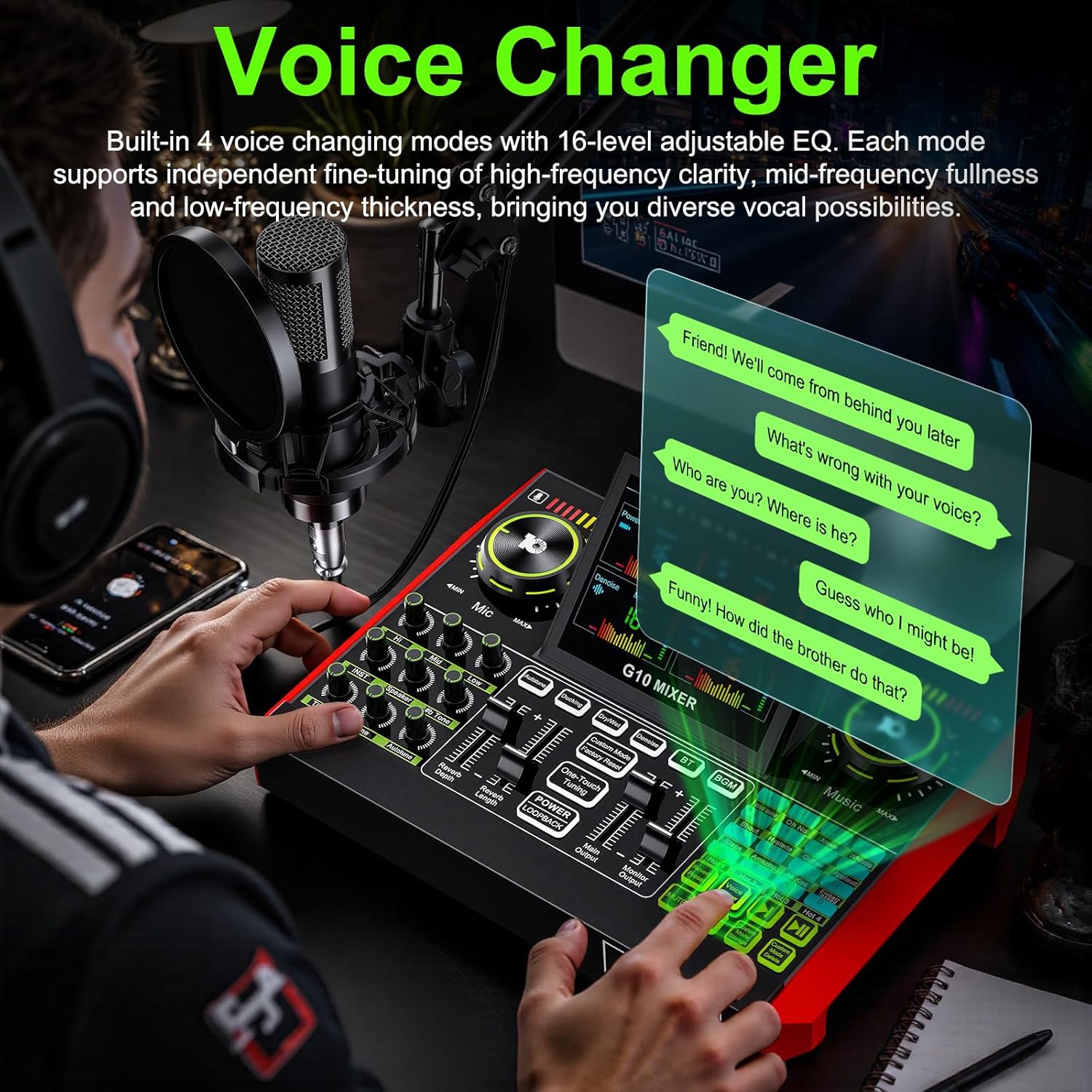 Tenlamp G10 Antarmuka Audio St - Streaming Mic Condenser ulasan dan harga