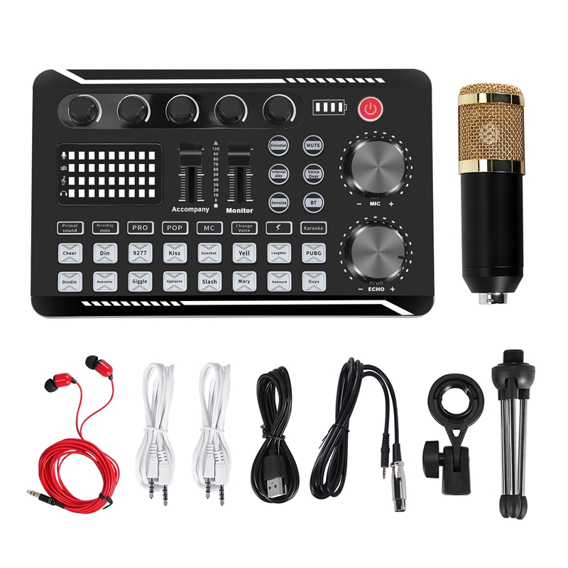 Kit Kartu Suara F998, Kit Mikr - Streaming Mic Condenser ulasan dan harga