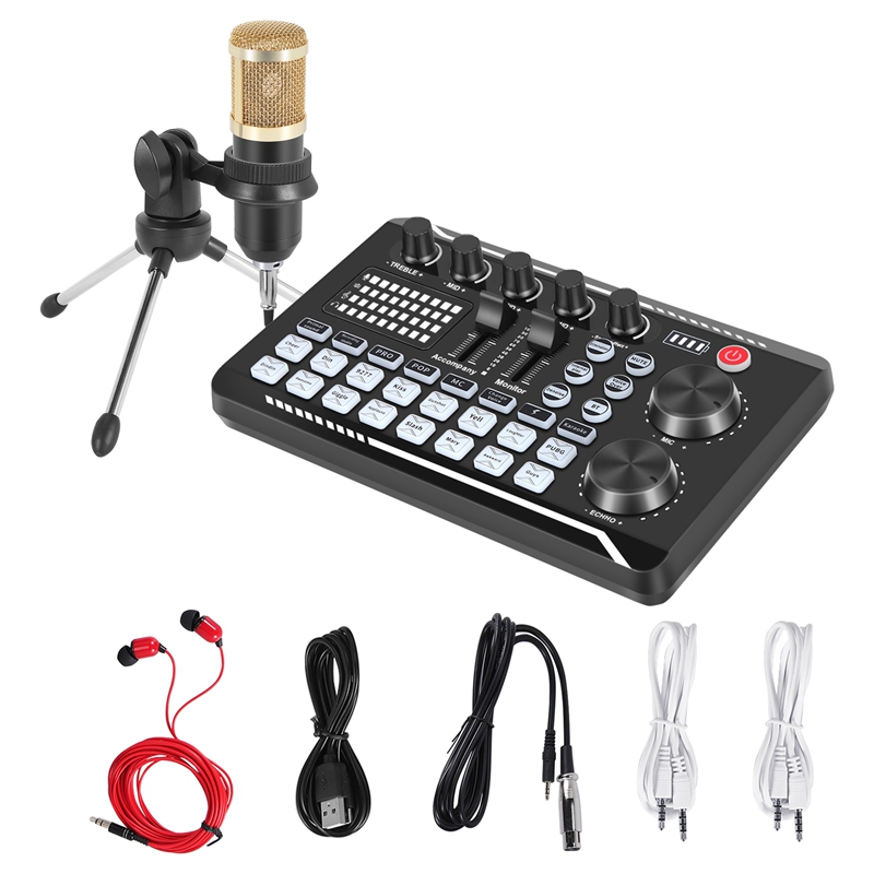 Kit Kartu Suara F998, Kit Mikr - Streaming Mic Condenser ulasan dan harga