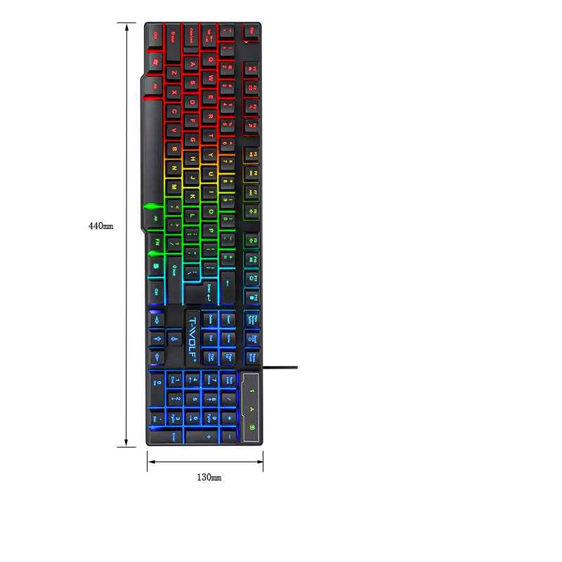 Keyboard Gaming Berkabel denga - Esports Gaming Logo ulasan dan harga