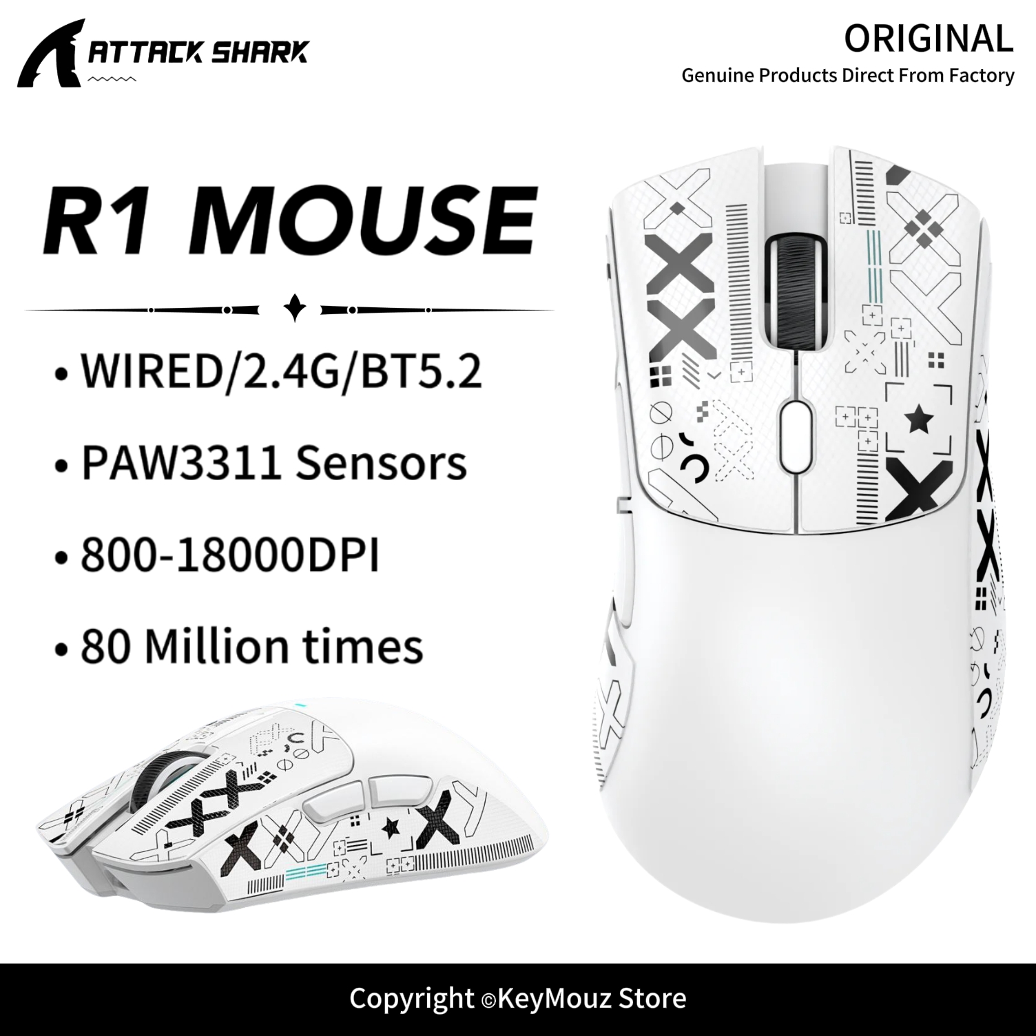 R1 ATTACK SHARK Mouse Gaming N - Esports Essential Gaming Pc ulasan dan harga