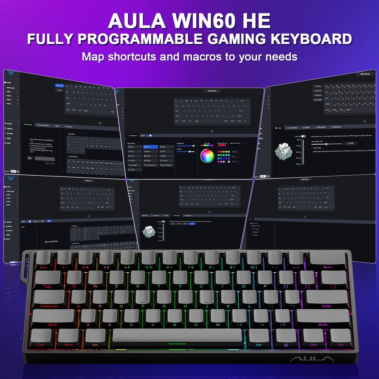 AULA WIN60 WIN68 HE Keyboard B - Esports Essential Gaming Pc ulasan dan harga